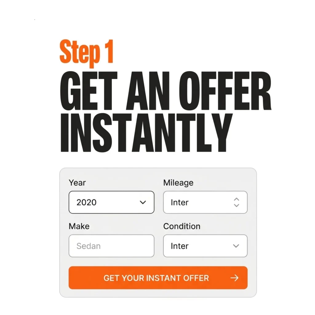 Start by getting an instant cash offer for your junk car online. Enter your vehicle details like year, mileage, and condition to receive a fast quote. Our simple process helps you sell your junk car quickly with fair pricing and no hassle.